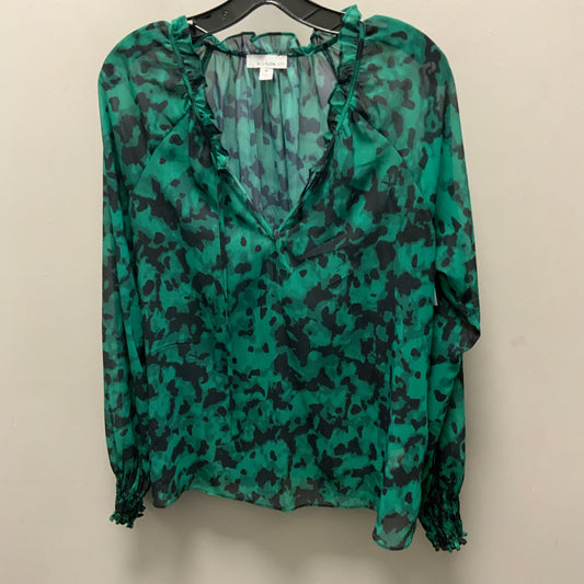 Top Long Sleeve By Allison Joy In Green, Size: M