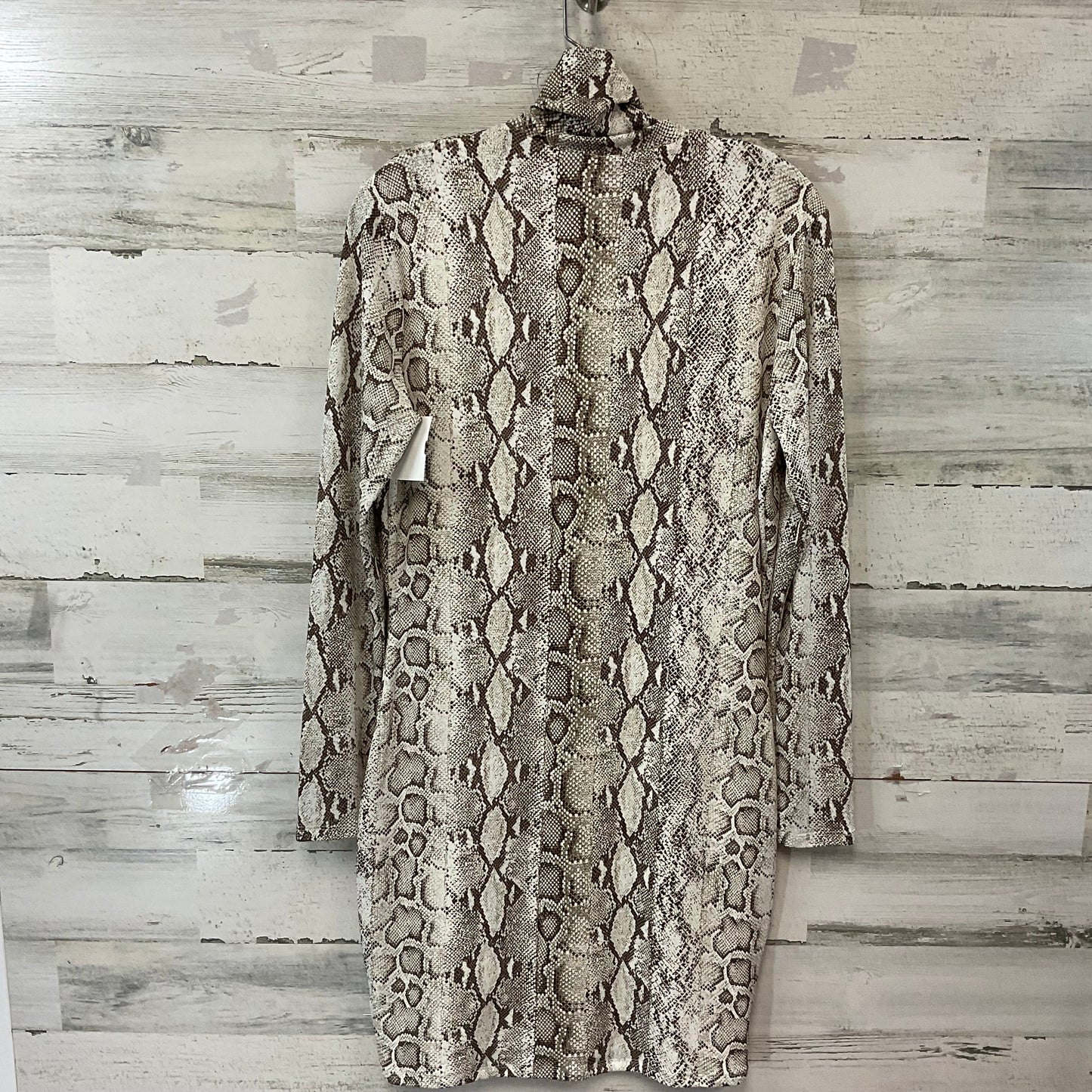 Dress Casual Midi By NAKED WARDROBE In Brown, Size: 1x