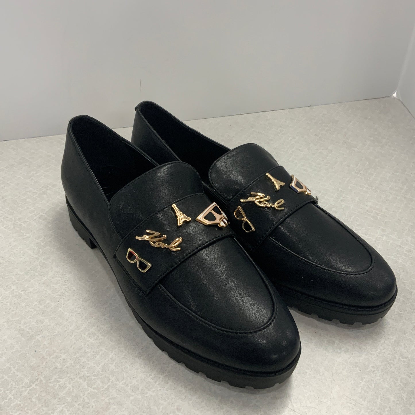 Shoes Flats By Karl Lagerfeld In Black, Size: 9.5