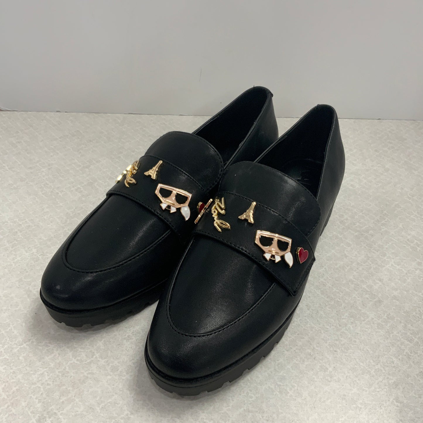 Shoes Flats By Karl Lagerfeld In Black, Size: 9.5