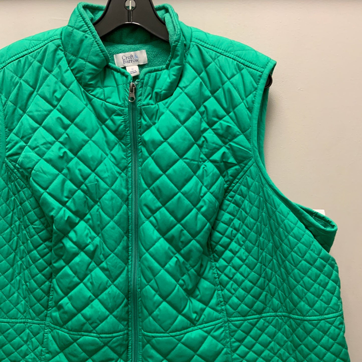 Vest Puffer & Quilted By Croft And Barrow In Green, Size: 3x