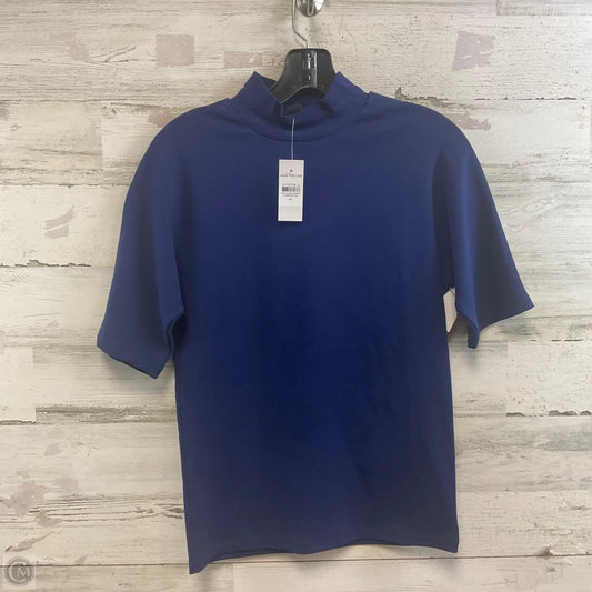 Top Short Sleeve By Ann Taylor In Blue, Size: M