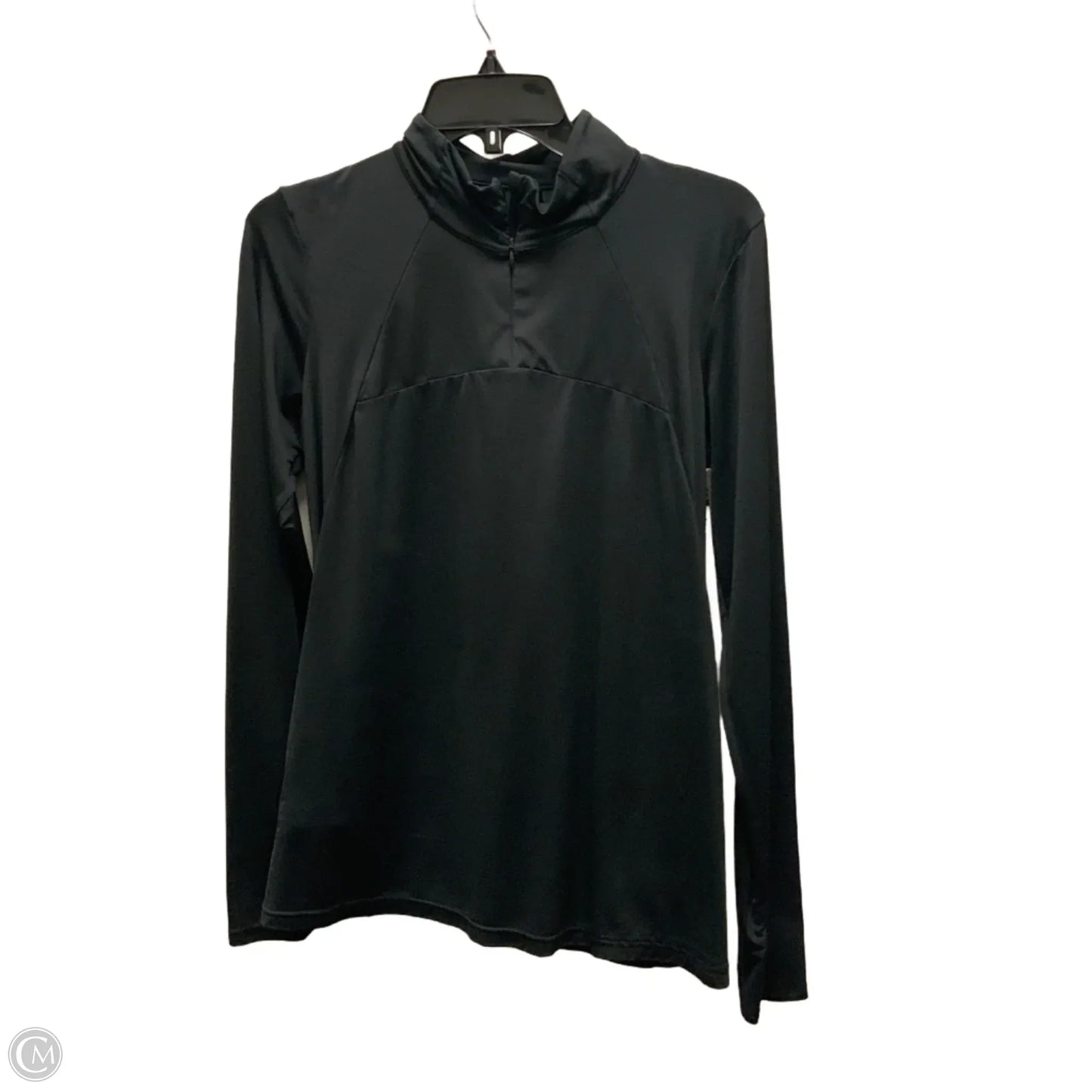 Athletic Top Long Sleeve Collar By Gapfit In Black, Size: M