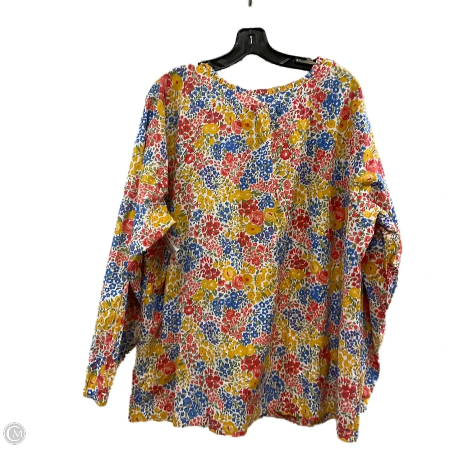 Top Long Sleeve By Croft And Barrow In Orange, Size: 2x