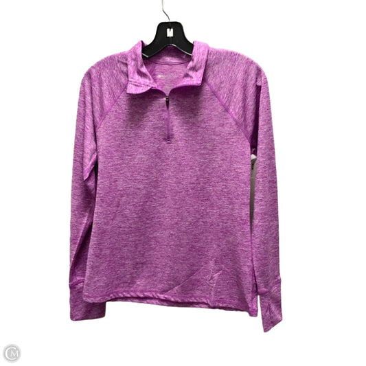 Athletic Top Long Sleeve Collar By Ideology In Purple, Size: S