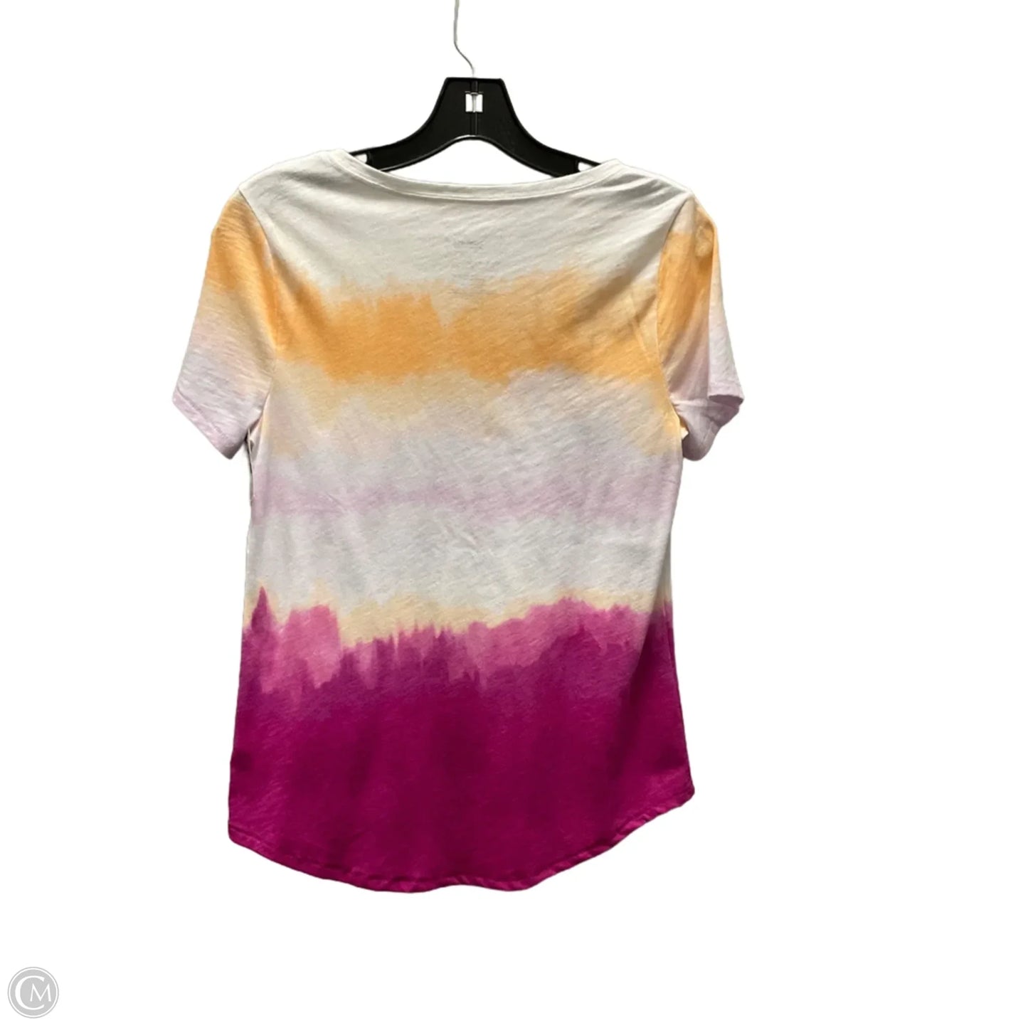Top Short Sleeve Basic By Sonoma In Pink & White, Size: Xs