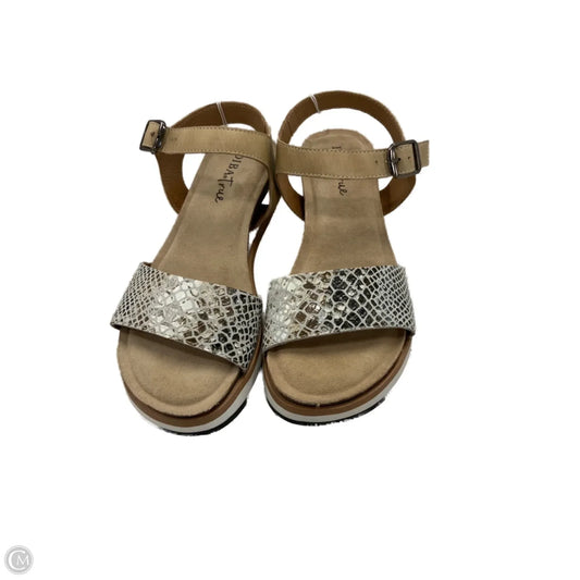 Sandals Heels Wedge By Diba In Tan, Size: 7.5