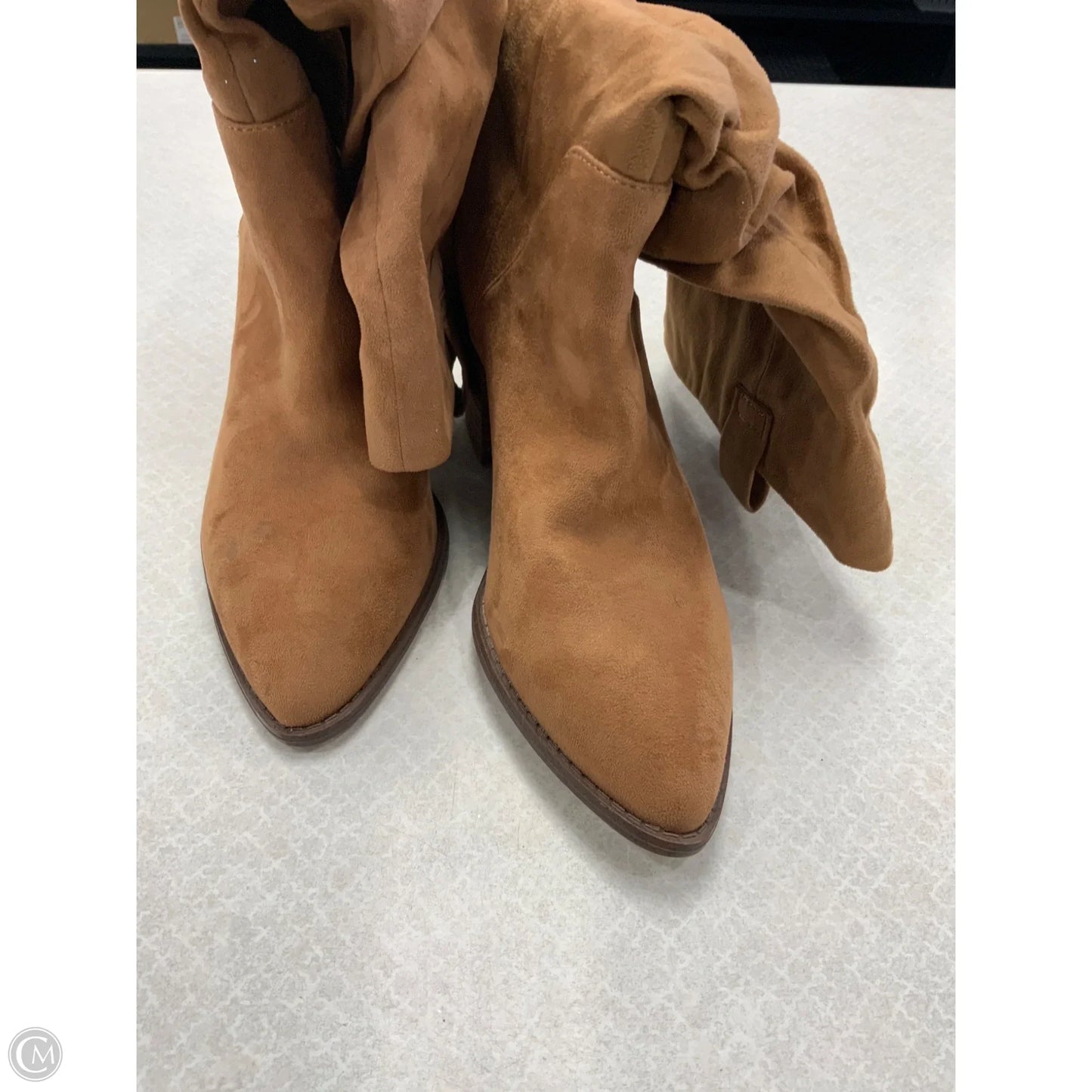 Boots Mid-calf Heels By Report In Brown, Size: 8