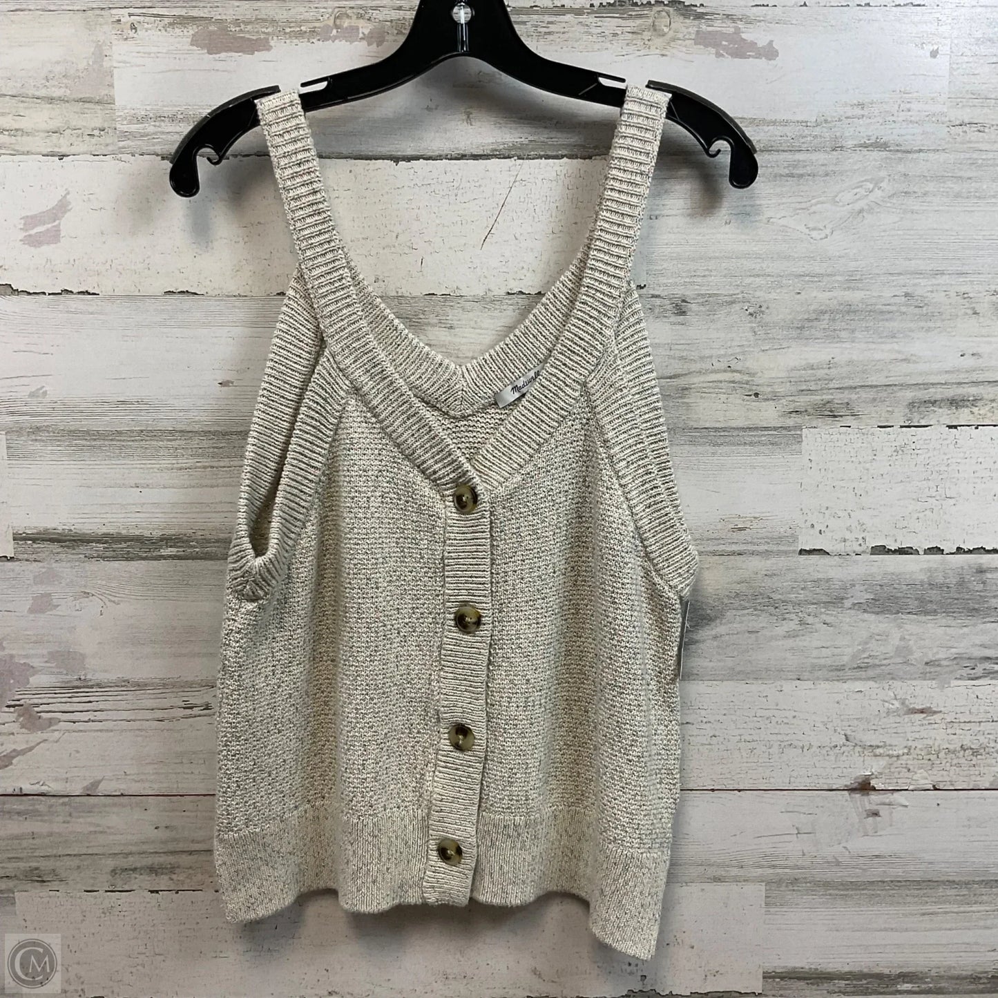 Top Sleeveless By Madewell In Cream, Size: L