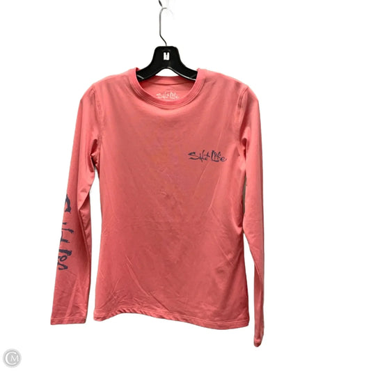 Athletic Top Long Sleeve Crewneck By Salt Life In Pink, Size: S