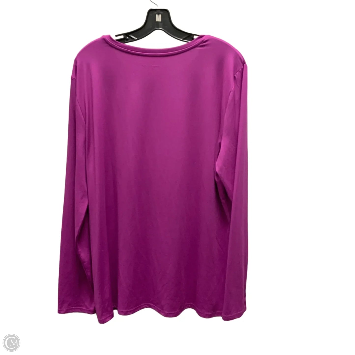 Athletic Top Long Sleeve Crewneck By Amazon Essentials In Purple, Size: Xxl