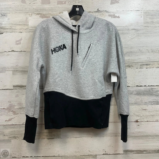 Sweatshirt Hoodie By Hoka In Grey, Size: Xs