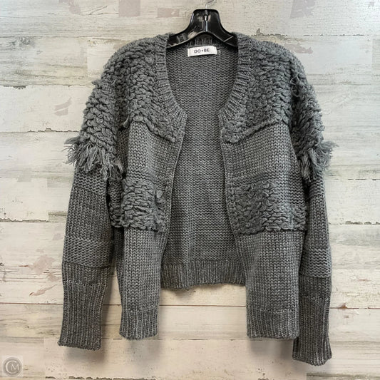 Sweater Cardigan By Do + Be In Grey, Size: S