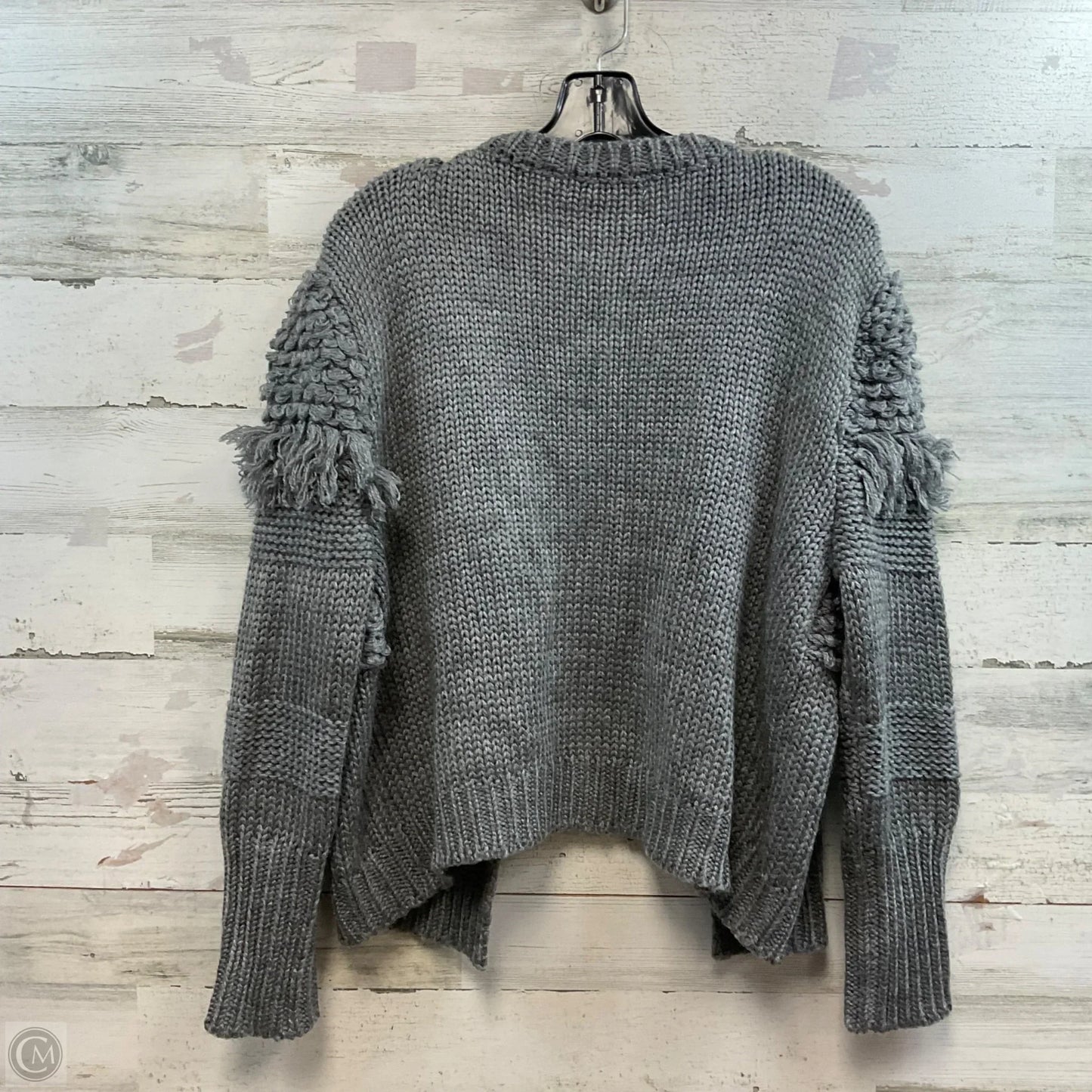 Sweater Cardigan By Do + Be In Grey, Size: S
