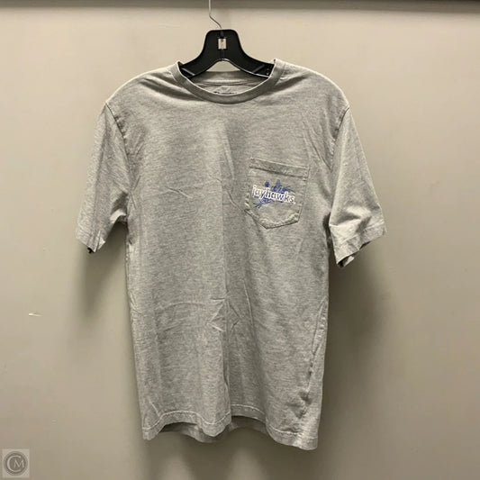 Top Short Sleeve By Champion In Grey, Size: M