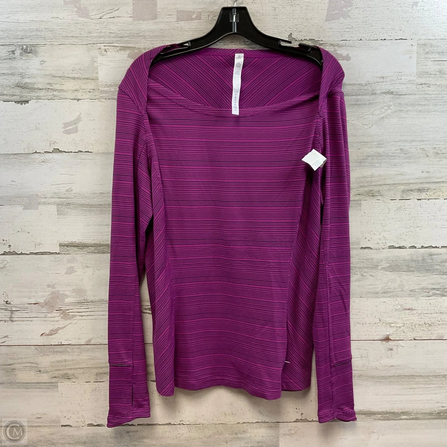 Athletic Top Long Sleeve Crewneck By Lululemon In Purple, Size: L
