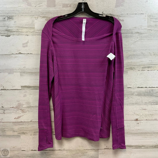 Athletic Top Long Sleeve Crewneck By Lululemon In Purple, Size: L