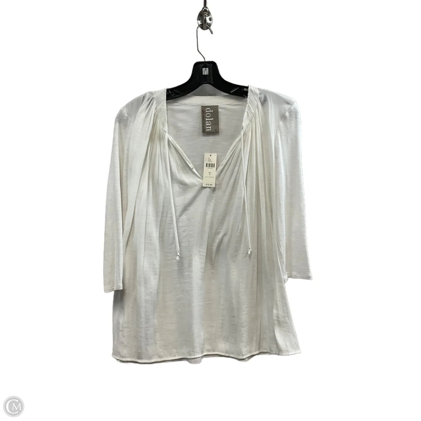 Blouse Long Sleeve By Dolan Left Coast In White, Size: S
