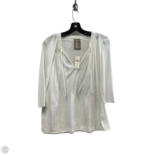 Blouse Long Sleeve By Dolan Left Coast In White, Size: S