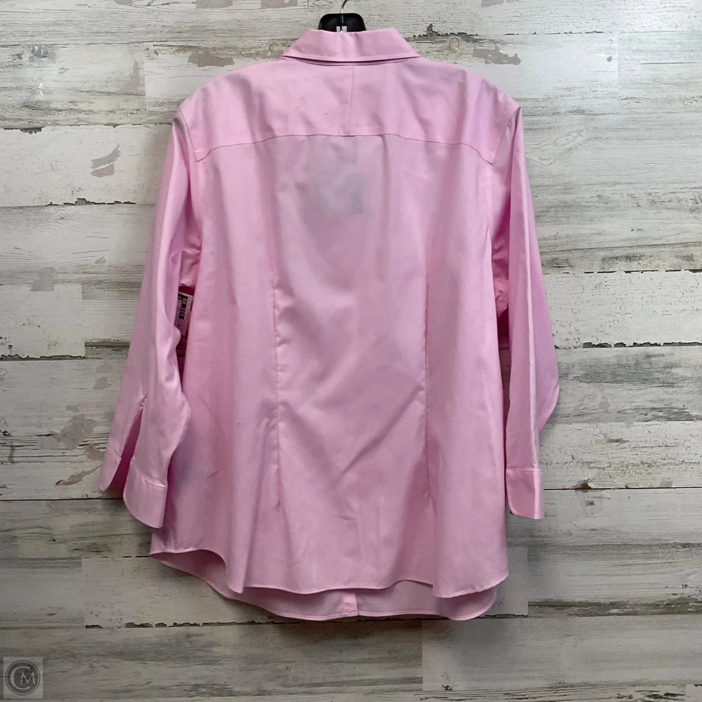 Blouse Long Sleeve By Lauren By Ralph Lauren In Pink, Size: 1x