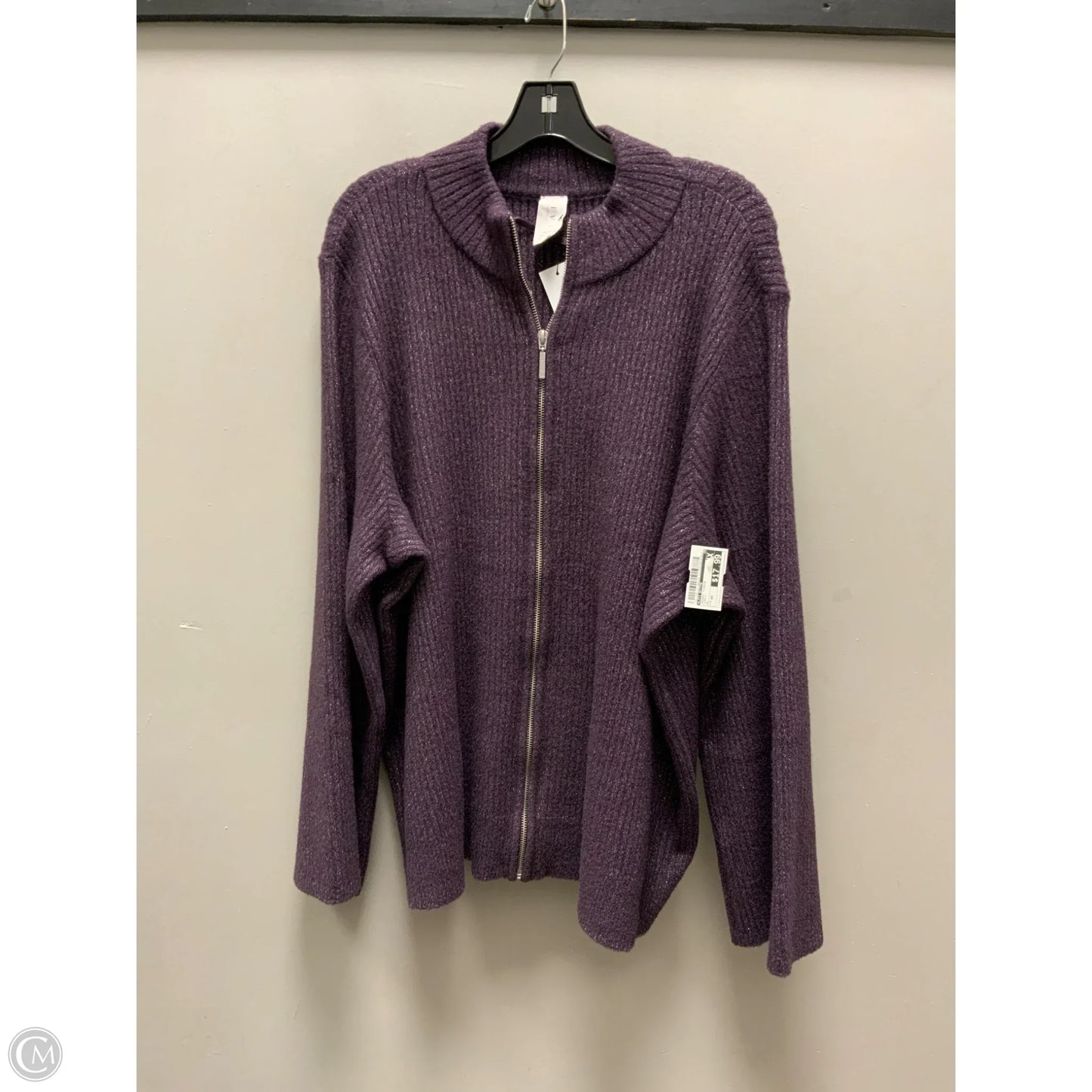 Jacket Fleece By Livi Active In Purple, Size: 4x