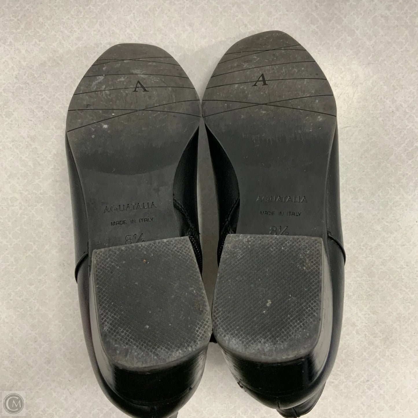 Boots Ankle Heels By Aquatalia In Black, Size: 8.5