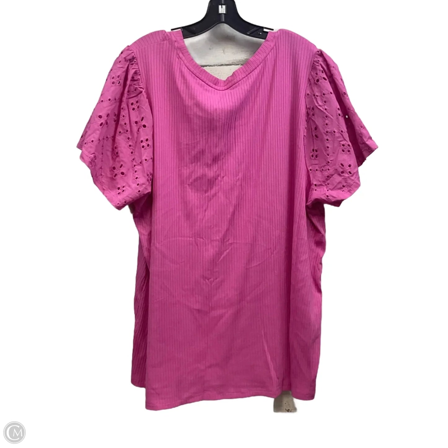 Top Short Sleeve By Lane Bryant In Pink, Size: 4x