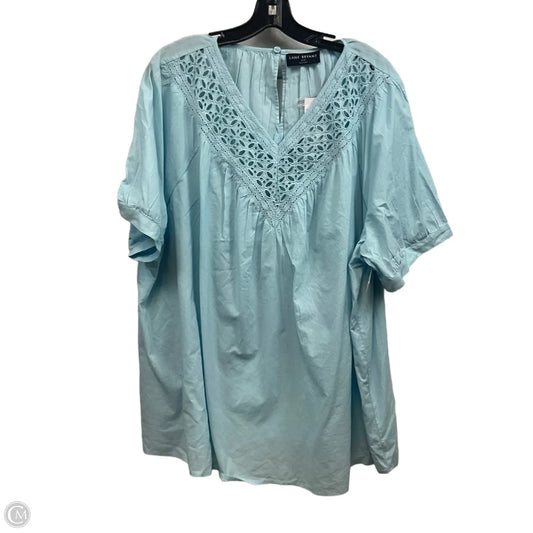 Top Short Sleeve By Lane Bryant In Blue, Size: 3x