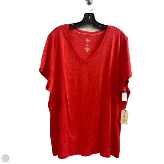 Top Short Sleeve Basic By St Johns Bay In Orange, Size: 3x