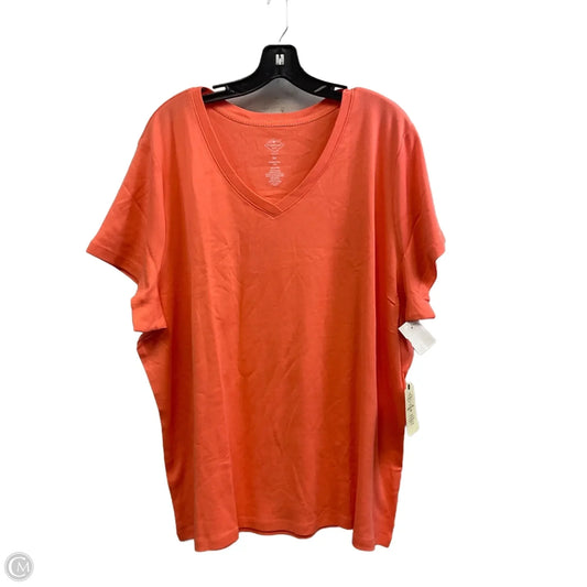 Top Short Sleeve By St Johns Bay In Orange, Size: 3x