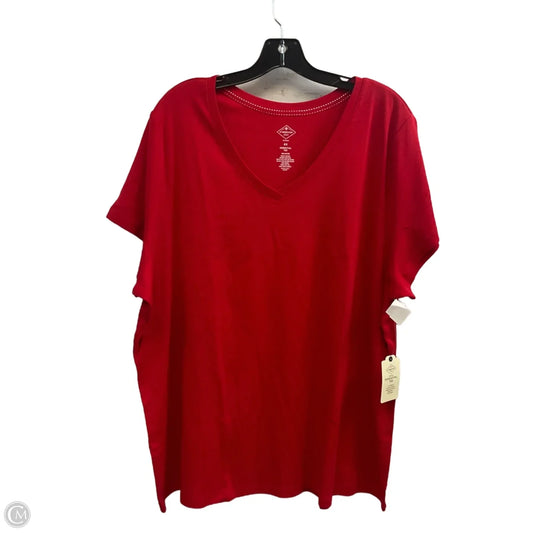 Top Short Sleeve By St Johns Bay In Red, Size: 3x
