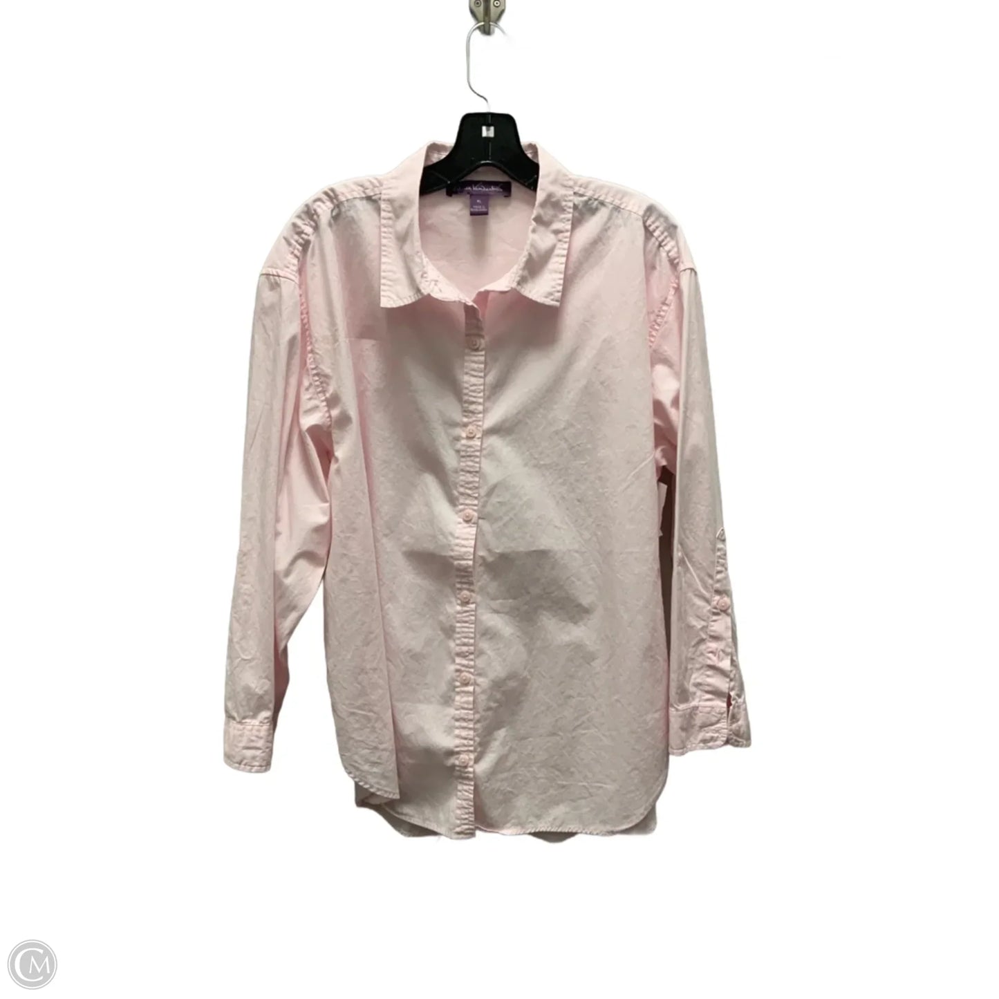 Blouse Long Sleeve By Gloria Vanderbilt In Pink, Size: Xl