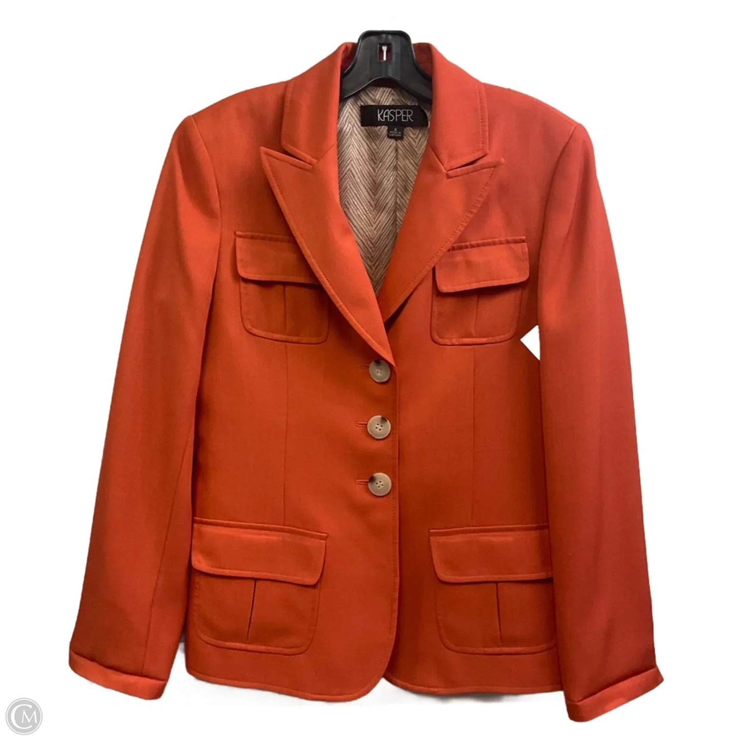 Blazer By Kasper In Orange, Size: M