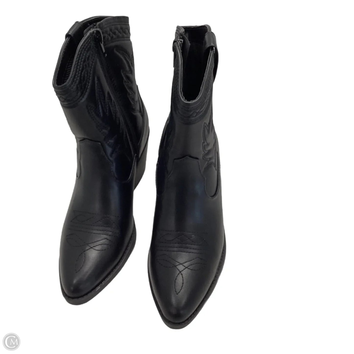 Boots Ankle Heels By Soda In Black, Size: 6