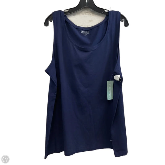 Top Sleeveless Basic By Coldwater Creek In Navy, Size: 3x