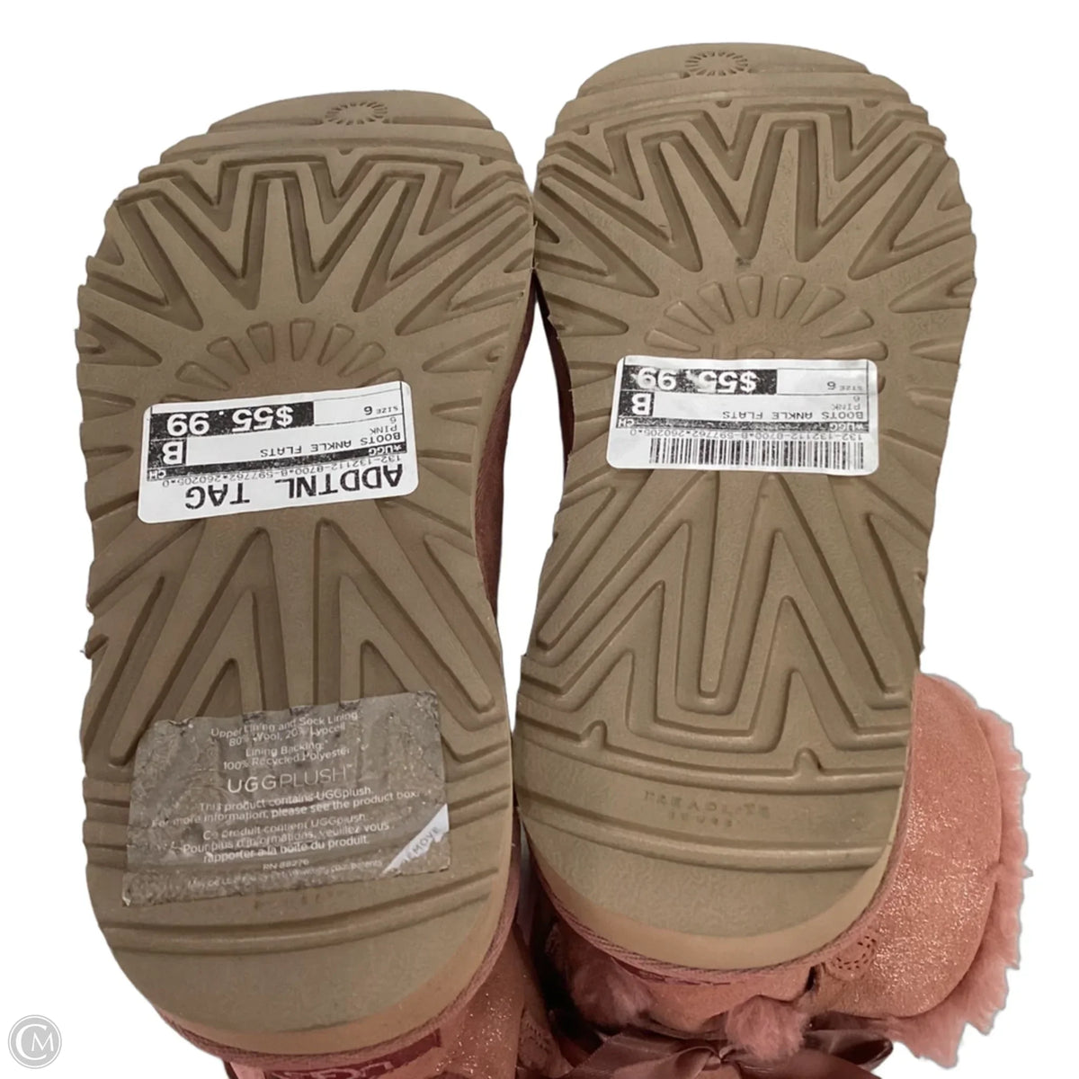 Boots Ankle Flats By Ugg In Pink, Size: 6