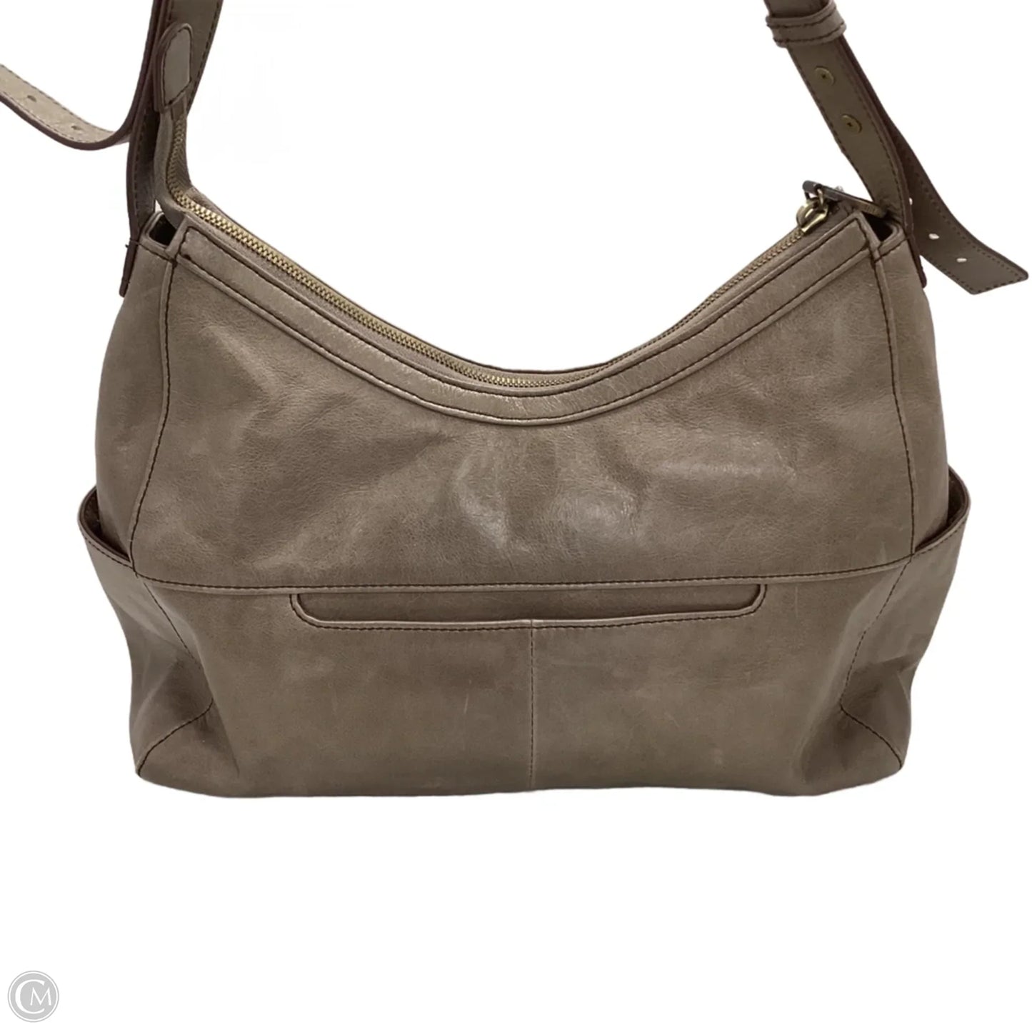 Handbag Leather By Hobo Intl, Size: Medium