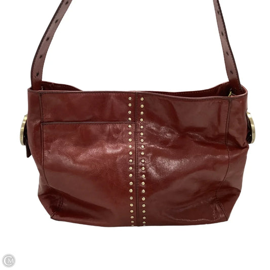 Handbag Leather By Hobo Intl, Size: Medium