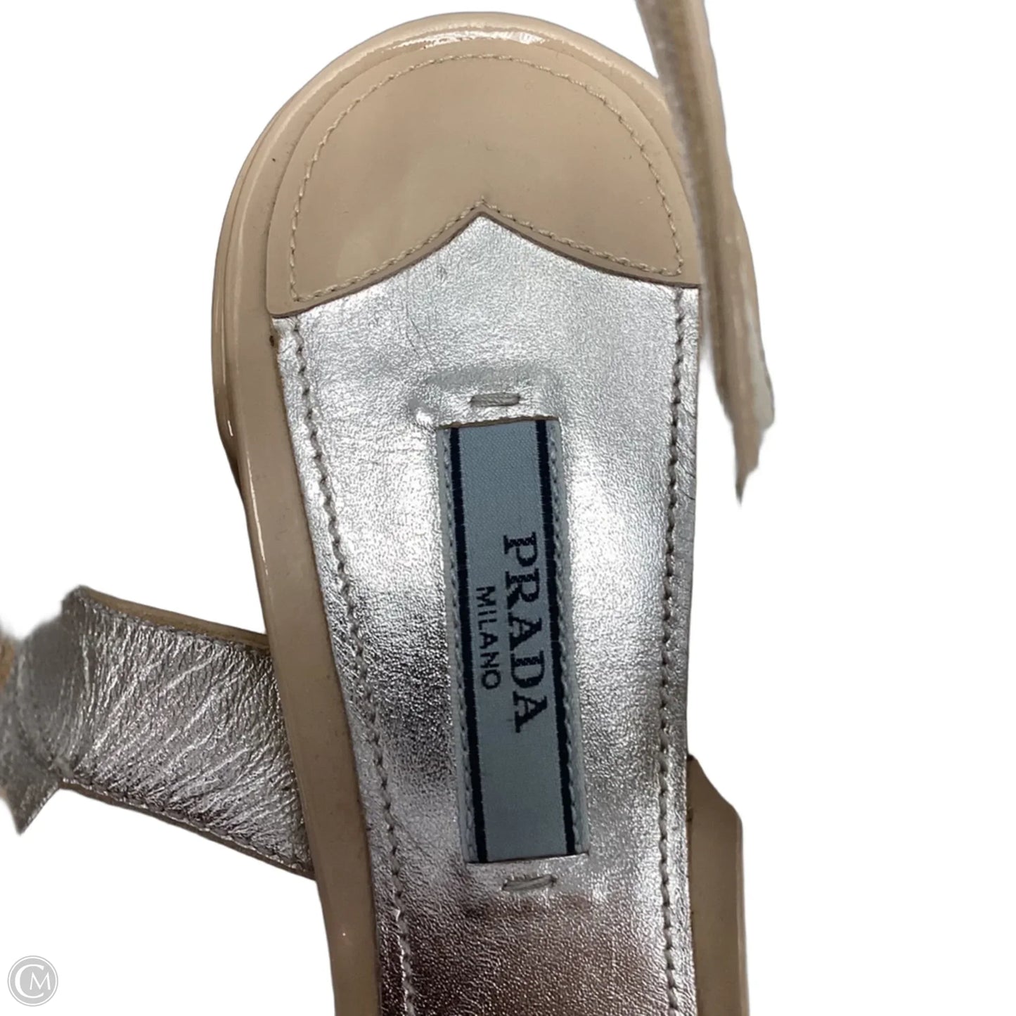 Sandals Luxury Designer By Prada In Tan, Size: 8.5