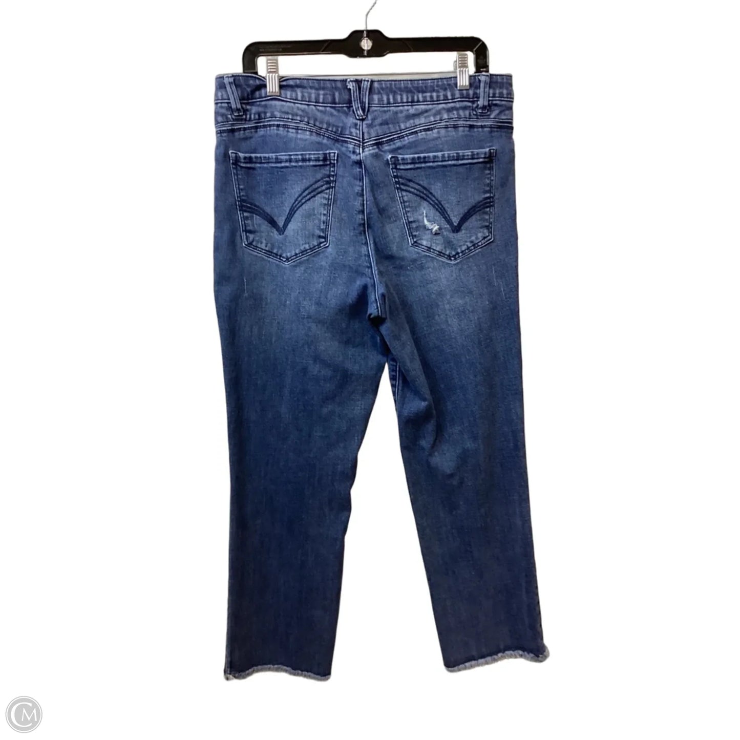 Jeans Skinny By Wit & Wisdom In Blue Denim, Size: 12