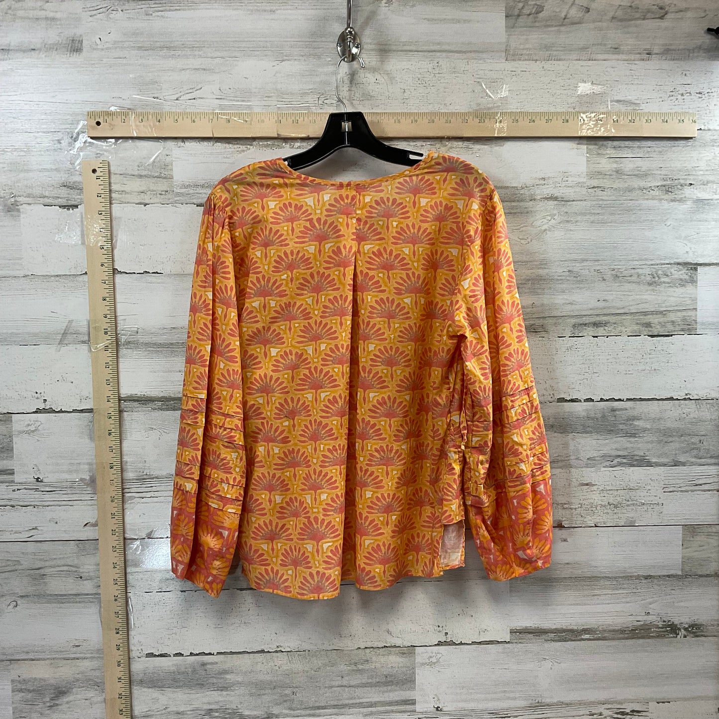 Orange Top Long Sleeve Nic + Zoe, Size M