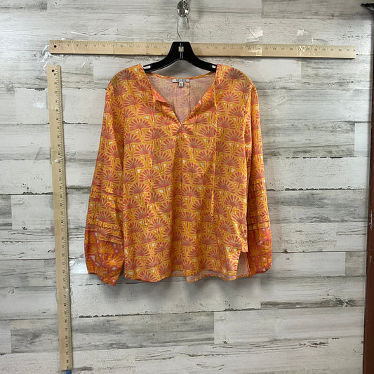 Orange Top Long Sleeve Nic + Zoe, Size M