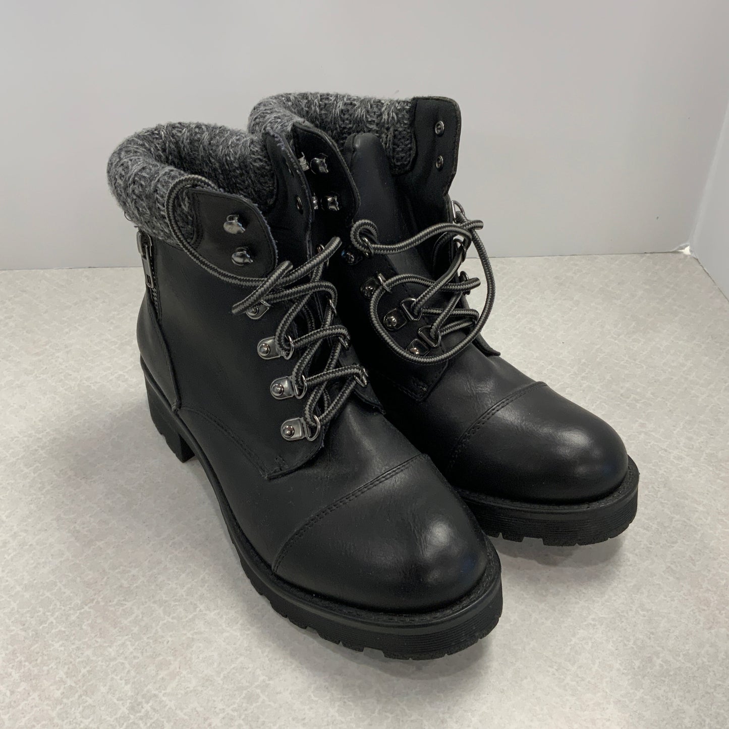 Boots Combat By Mia In Black, Size: 7.5