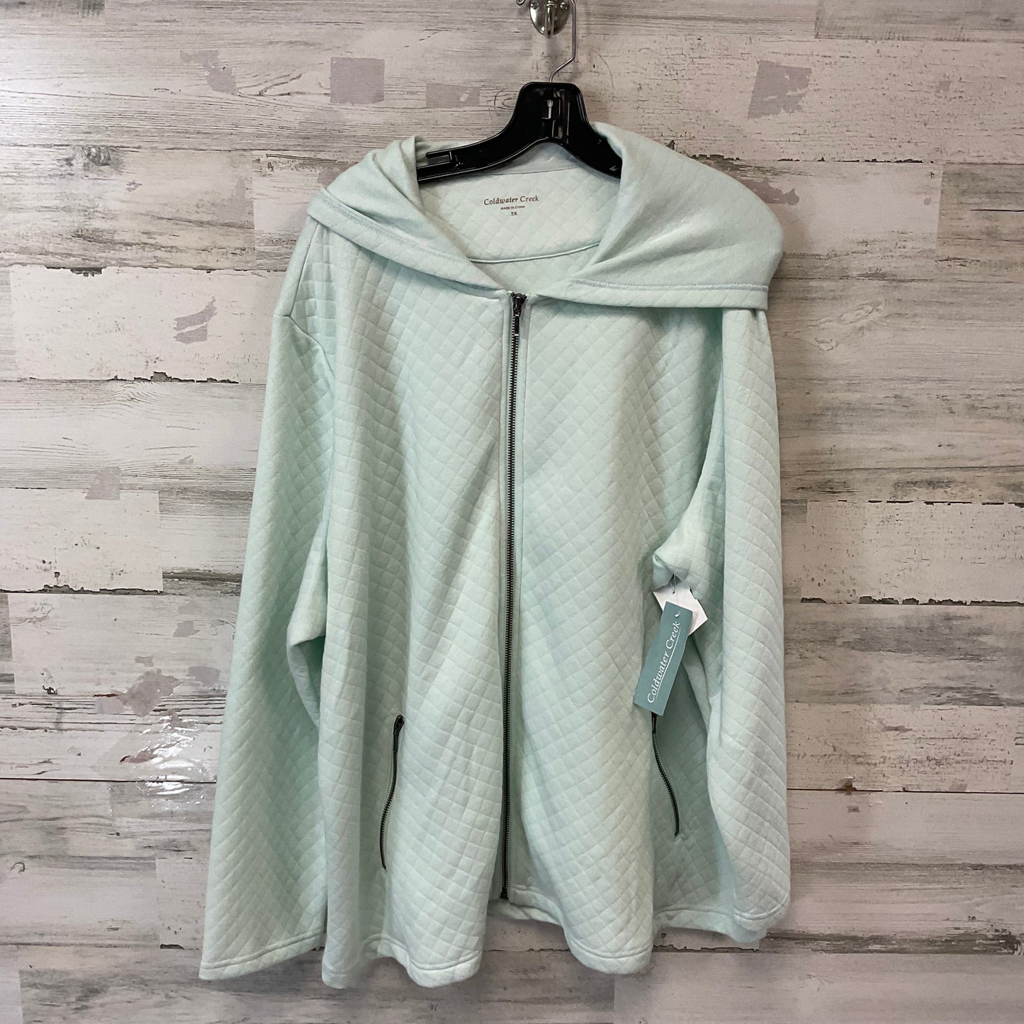 Sweatshirt Hoodie By Coldwater Creek In Green, Size: 3X