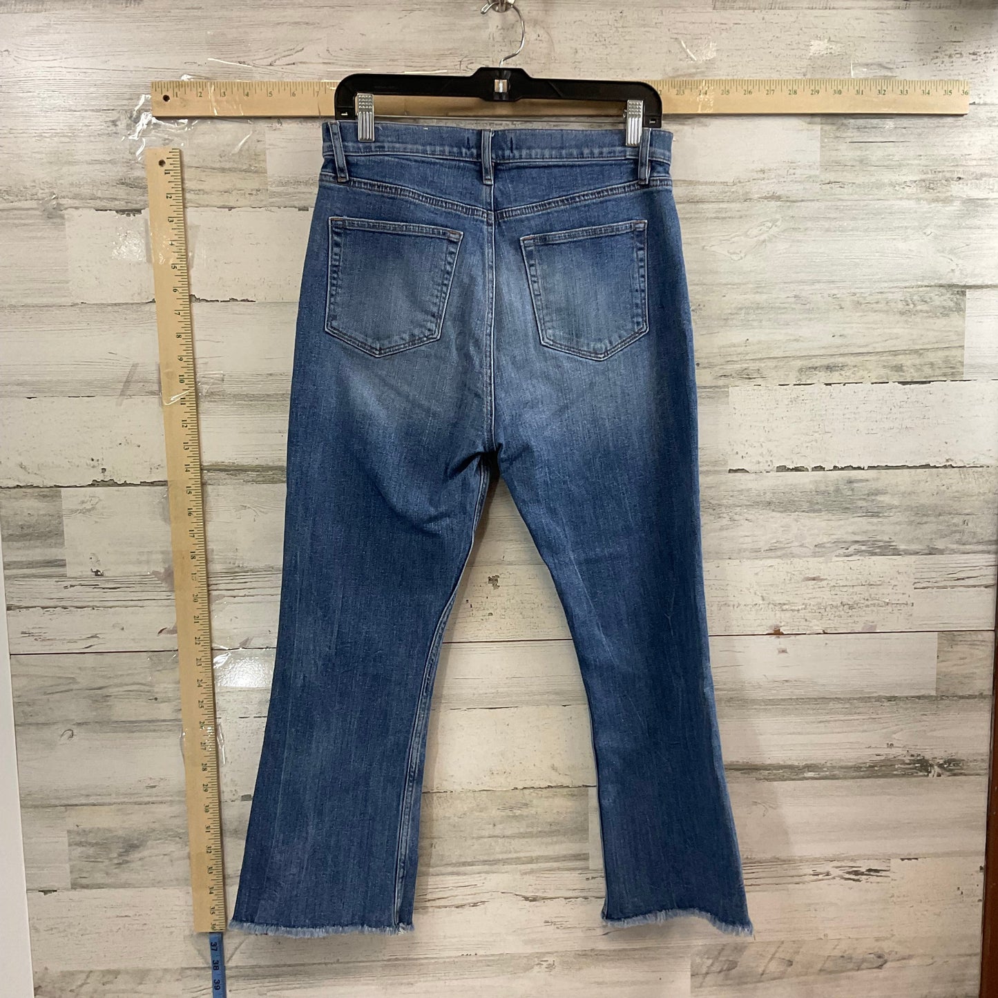 Blue Denim Jeans Flared Loft, Size 8