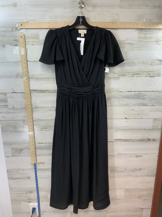 Black Dress Casual Midi THE KORNER, Size Xs