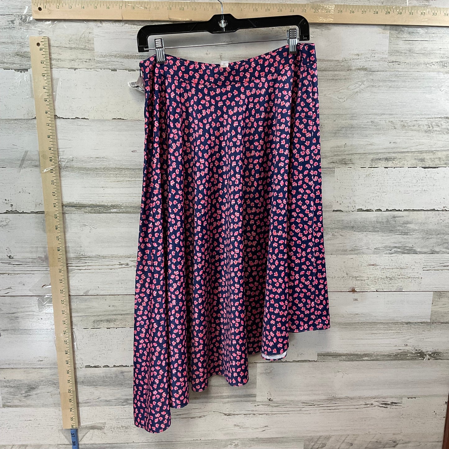 Blue & Pink Skirt Midi Hutch, Size 12
