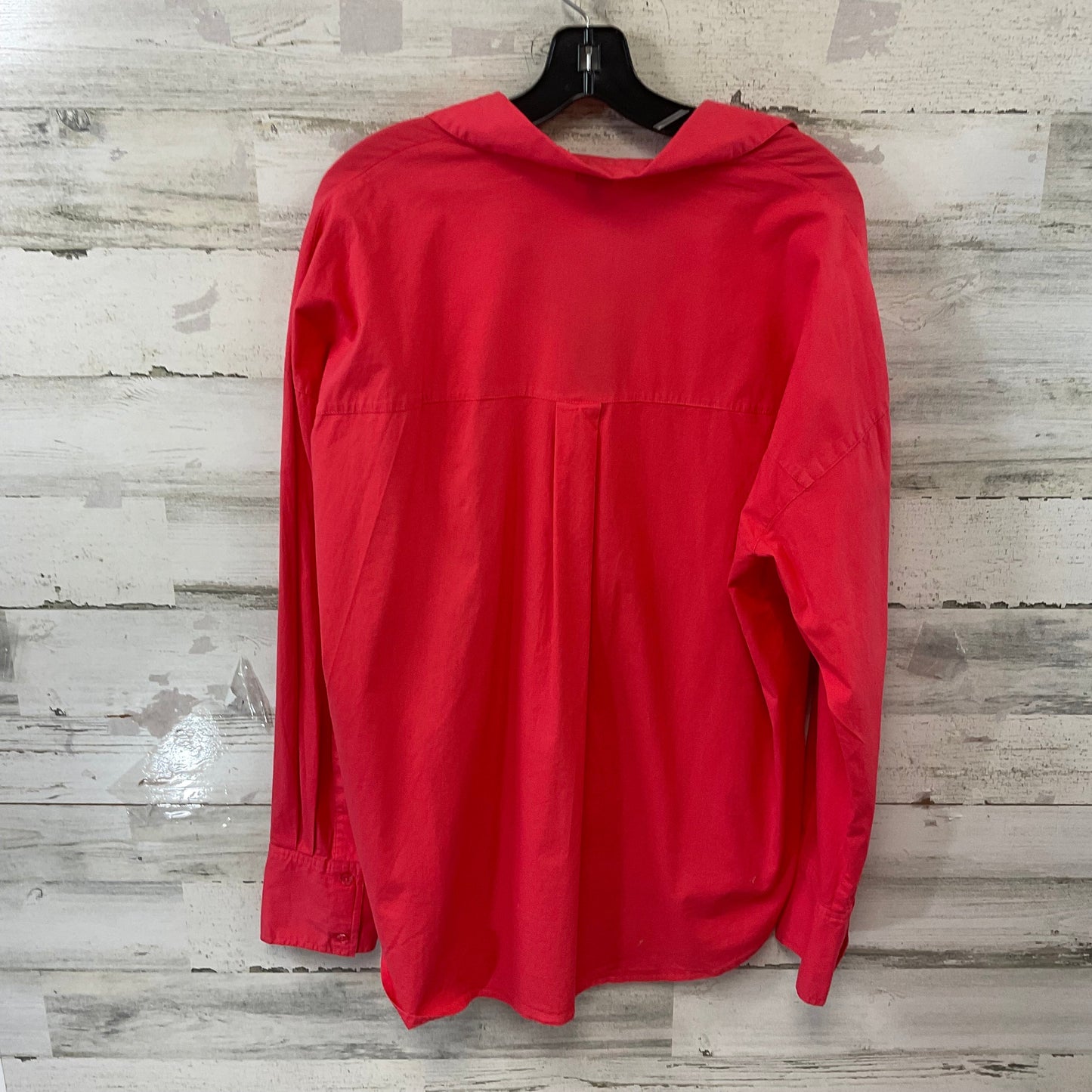 Blouse Long Sleeve By MONROW In Red, Size: L