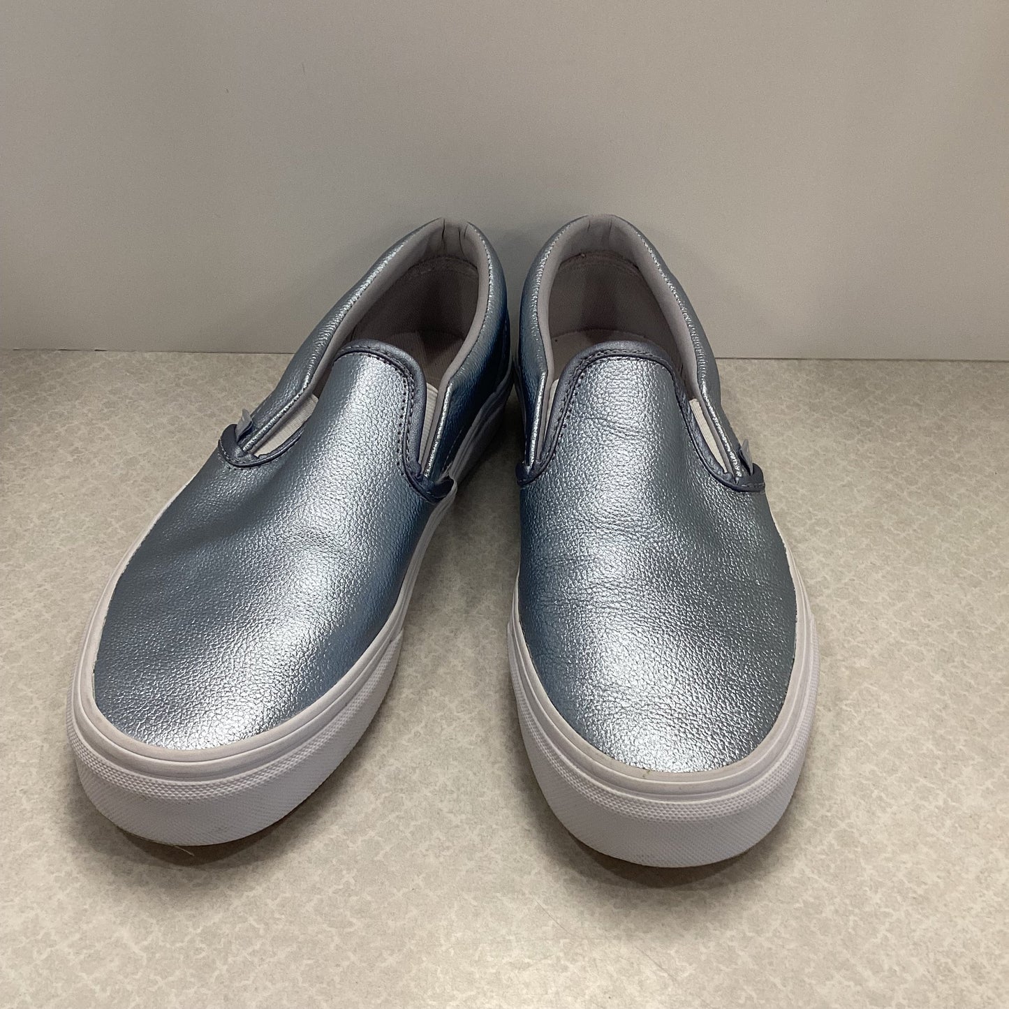Silver Shoes Sneakers Vans, Size 8.5