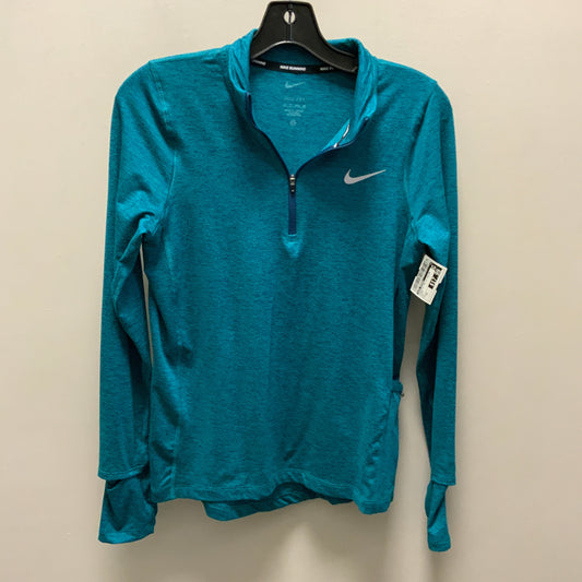 Athletic Top Long Sleeve Collar By Nike Apparel In Green, Size: Xs